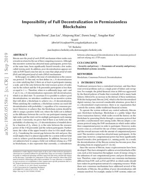 PDF Document Cover - Impossibility of Full Decentralization in Permissionless Blockchains