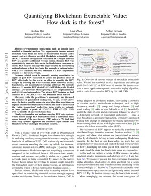 PDF Document Cover - Quantifying Blockchain Extractable Value: Security Risks and Economic Impact